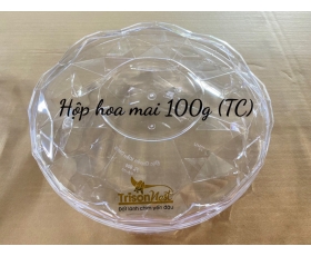HỘP NHỰA TRÒN HOA MAI T1119 (100G)