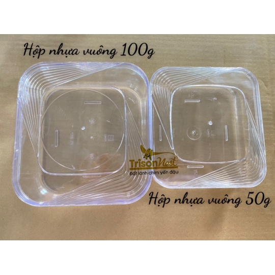 HỘP NHỰA VUÔNG C0220 (100G - 50G)