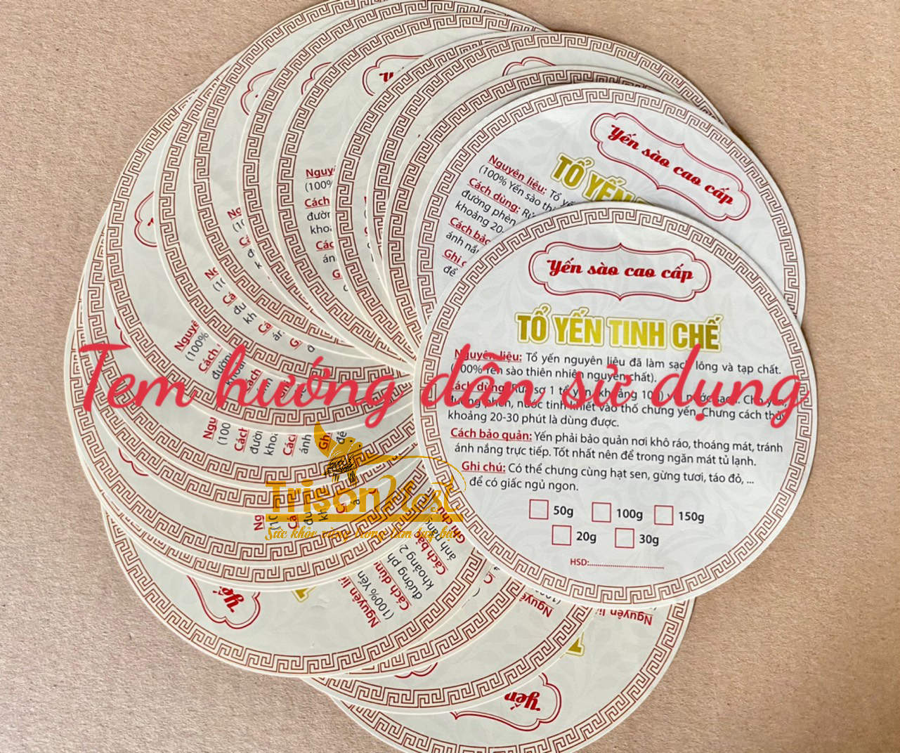 TEM LÓT ĐÁY HỘP YẾN